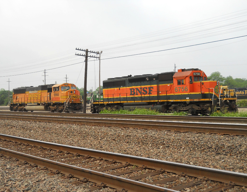 BNSF 6756  1May2011  In the yard near the engine shop 